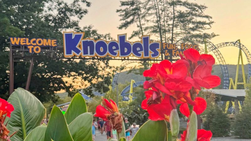 Entrance to Knoebels Amusement Resort in Elysburg, Pennsylvania.