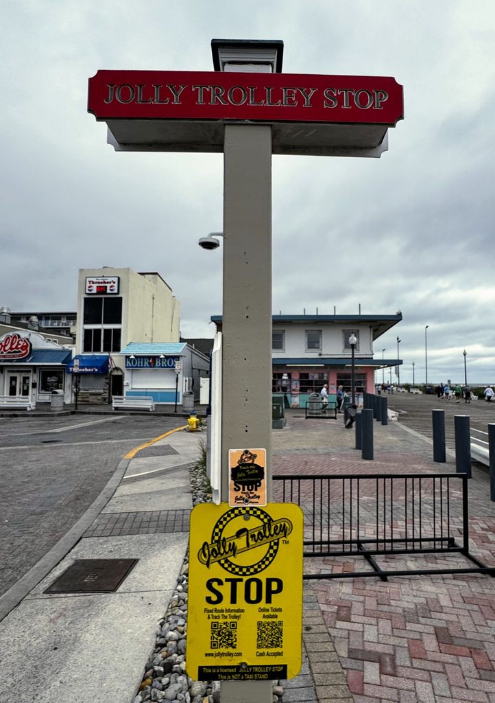 Jolly Trolley Stop in Rehoboth Beach.